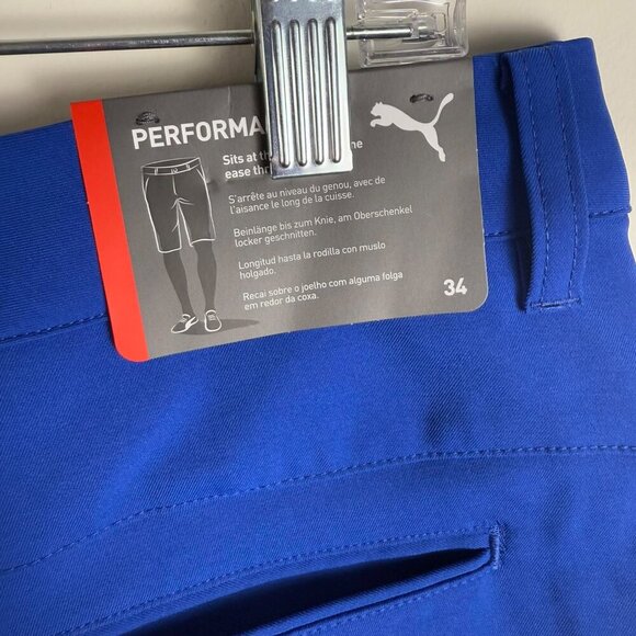 NWT Puma Performance Golf Shorts Blue Size 34 - Picture 3 of 4